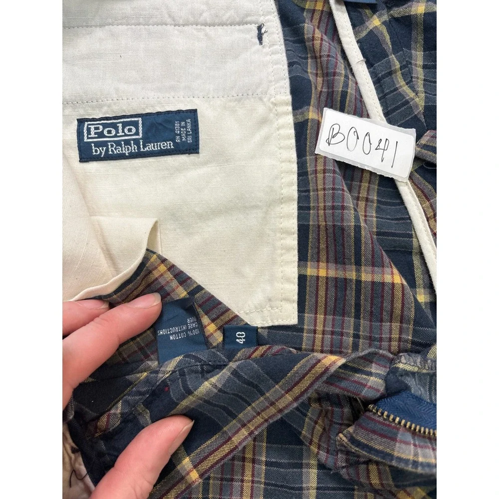 Polo by Ralph Lauren Mens Plaid Shorts Size 40 Cotton Blend‎ Casual